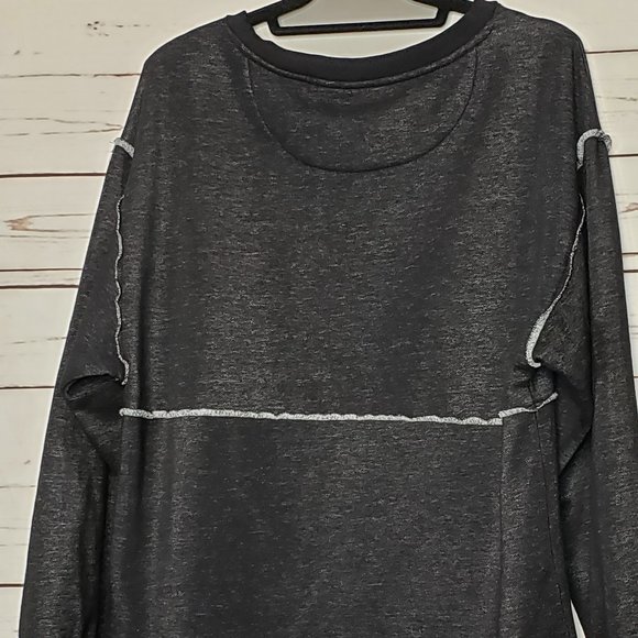Maeve by Anthropologie Black Crew Neck Sweatshirt - Picture 10 of 13